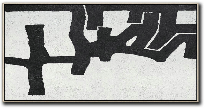 Modern Art,Oversized Panoramic Minimal Art On Canvas - Home Decor Canvas
